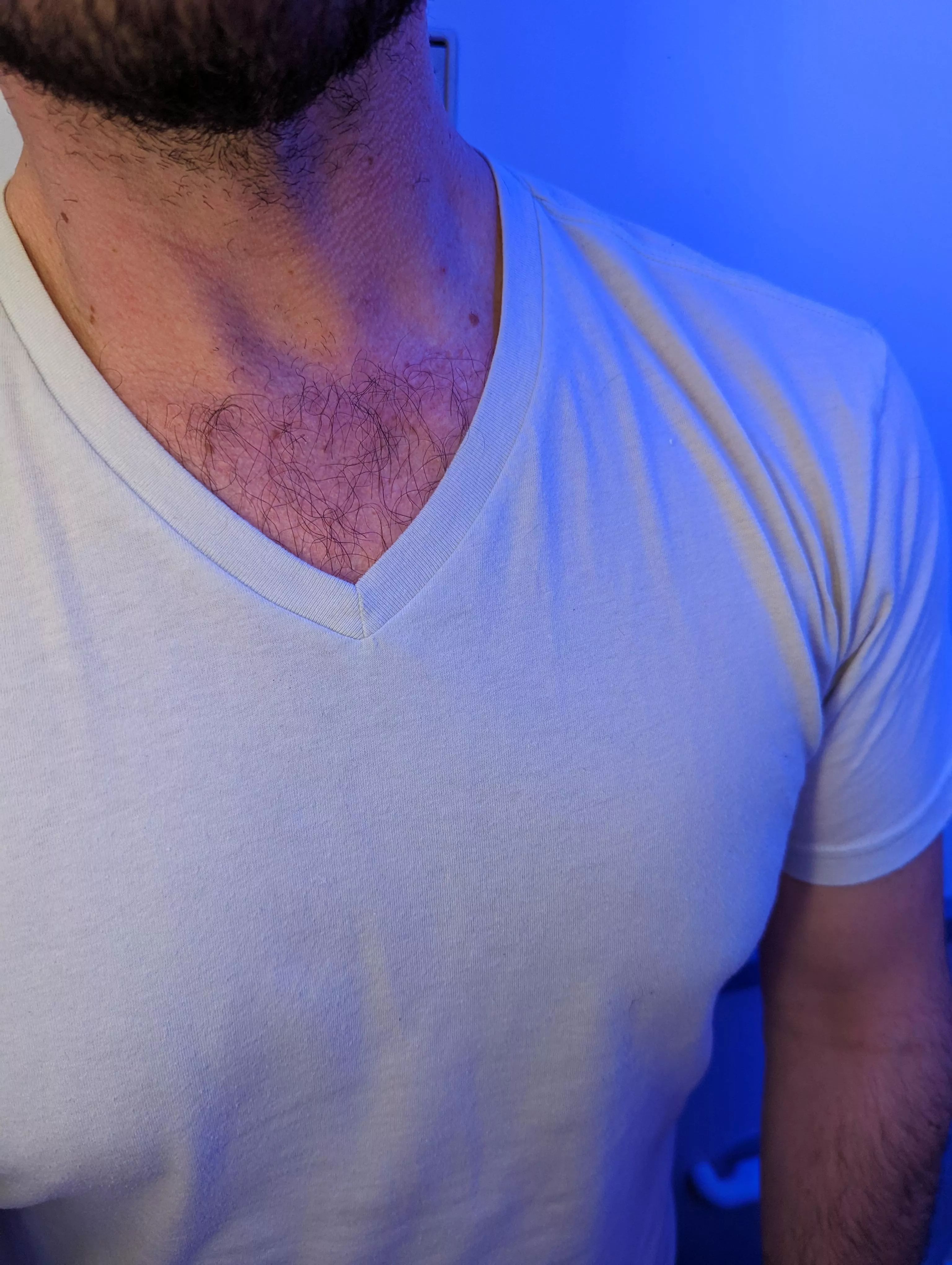 My friend thinks I show too much chest at the workplace. He's wrong.