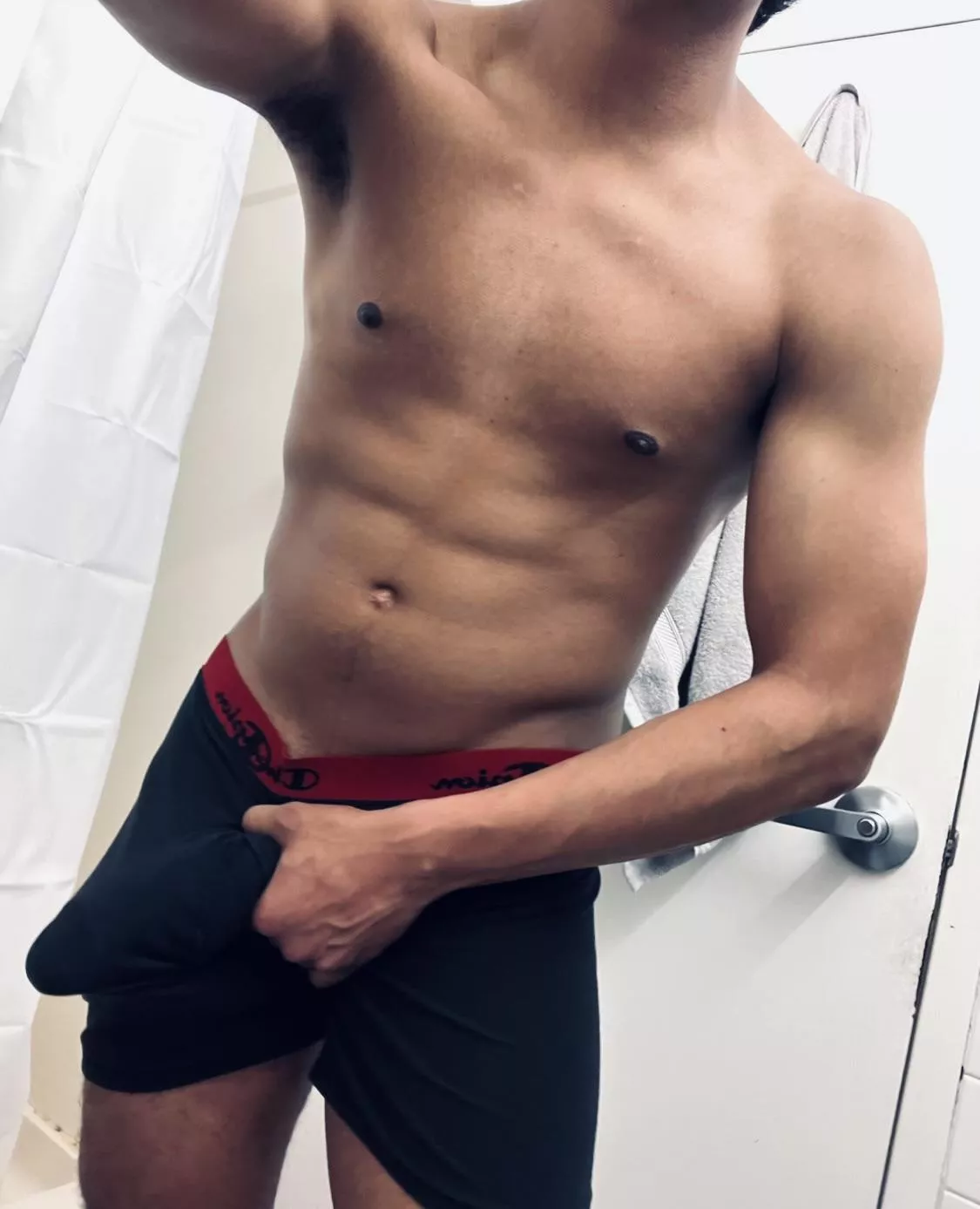 My huge cock is too big for these boxers… got somewhere else I can hide it?