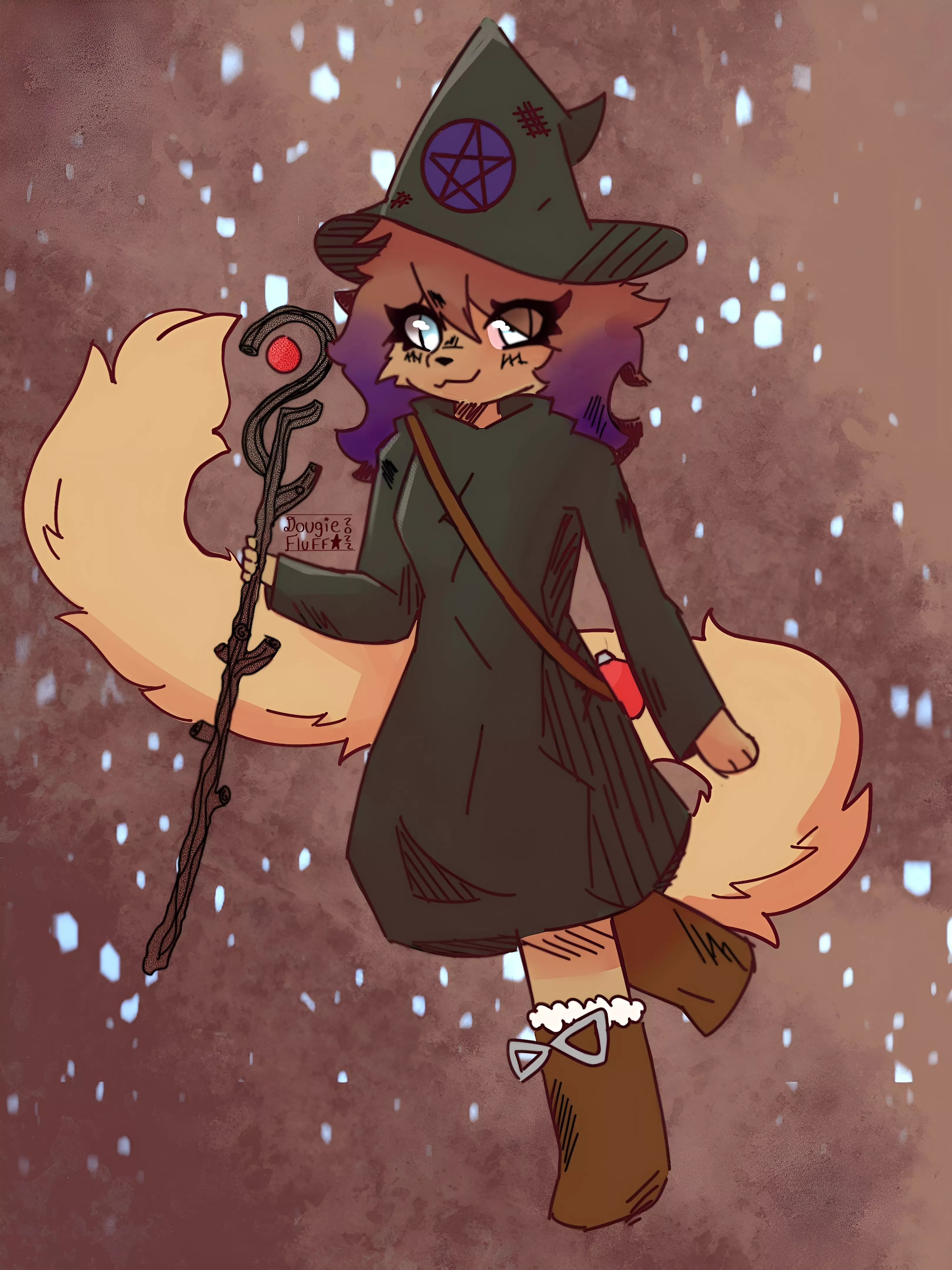 My sona as a dark and darker mage!! [Art by me]