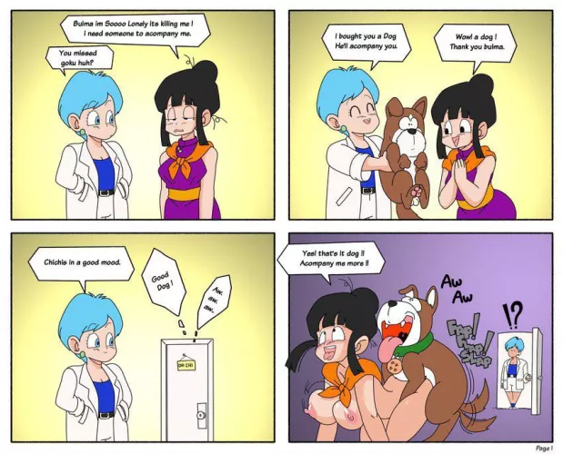 Need a dog sex with Bulma who did this