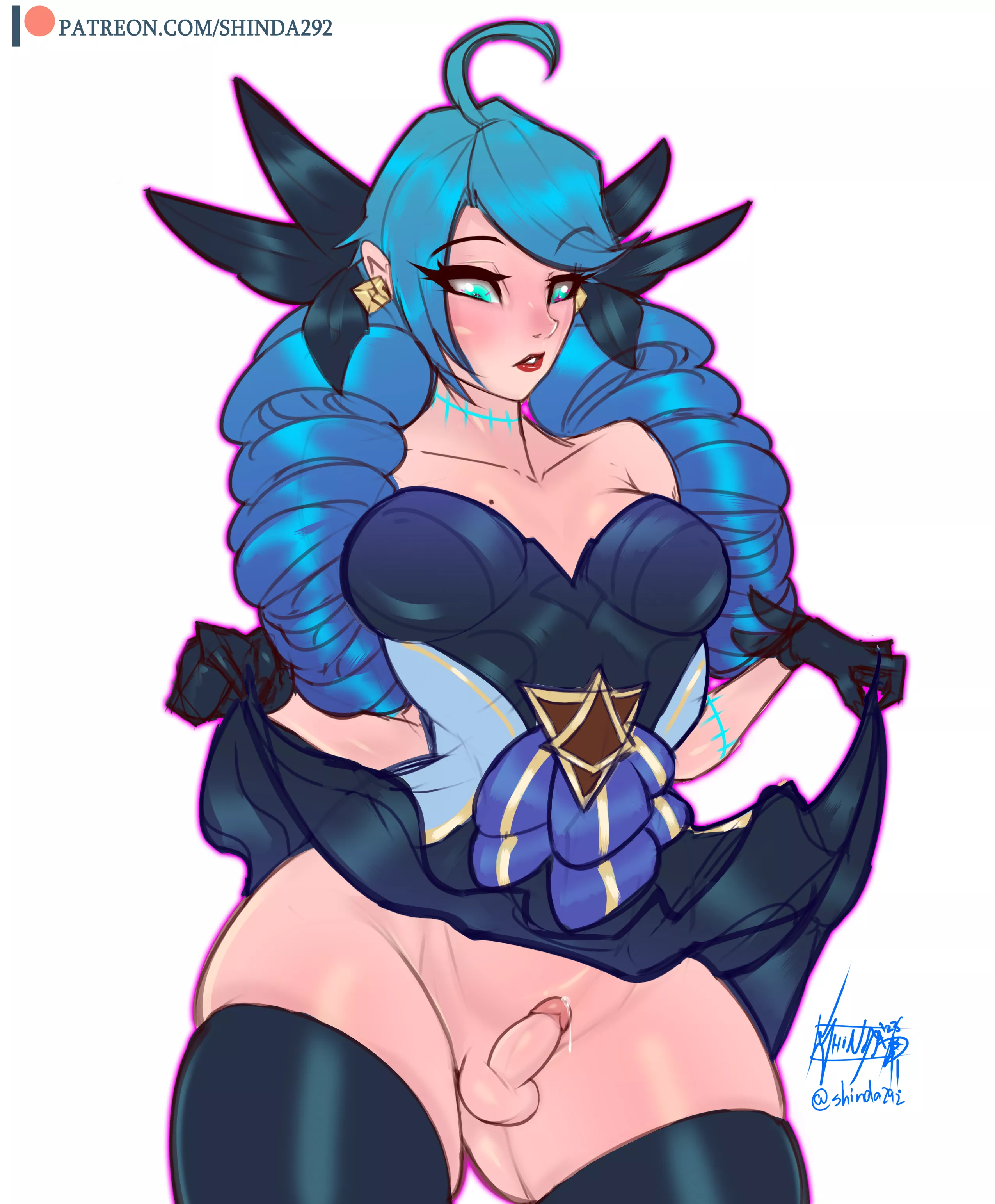 [OC] Futa Gwen sketch (Shinda292)