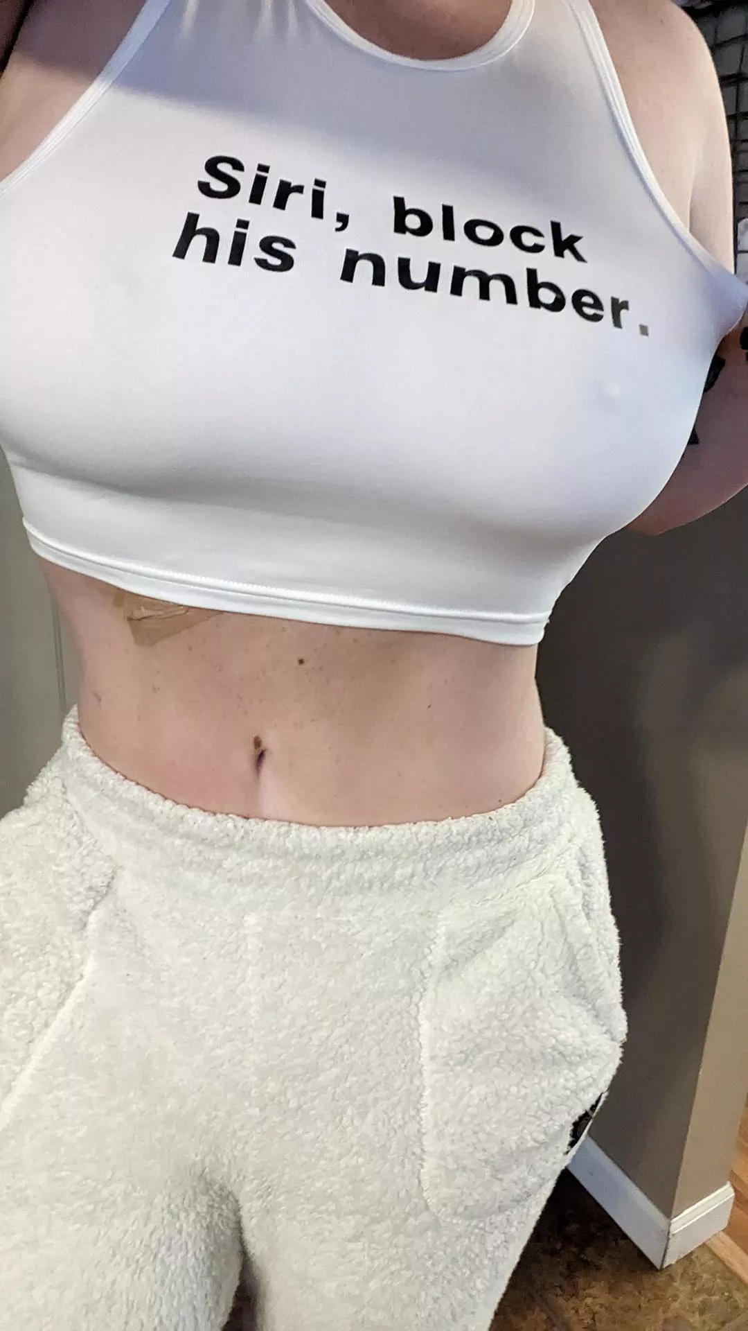 Siri, block his number. Now let's go post my boobs on the internet.