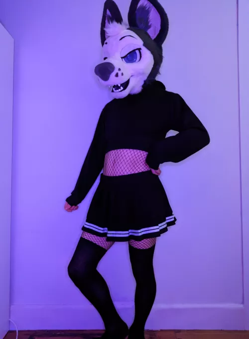 trying out a new outfit, lets go to the fursuit rave!