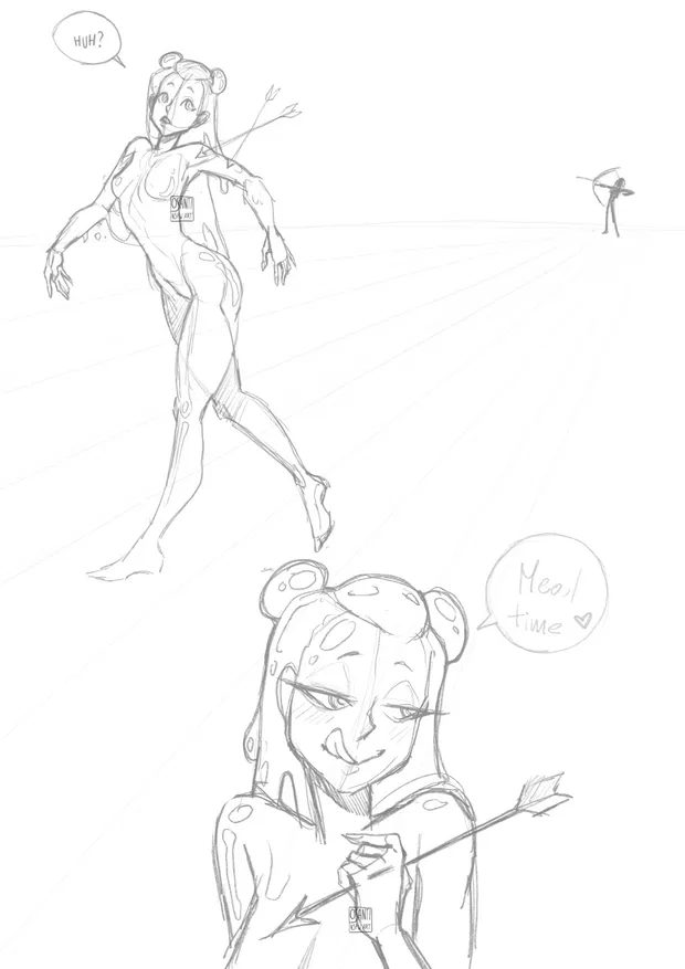 you guys are loving my monster girls so here's a little teaser of the upcoming slime girl [OsantiNsfwArt]