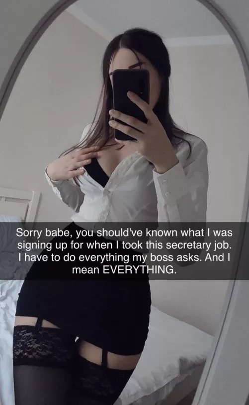 Your girlfriend is going to spend a night with her boss whether you like it or not.