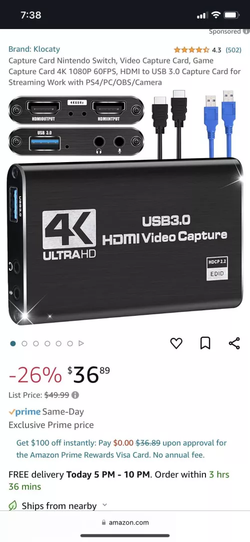 Anybody used a lower priced capture card for streaming Nintendo Switch? Any opinions? Decent if only using for the Switch?