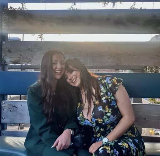 Closing her eyes so she doesn’t have to see