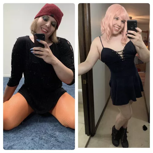 Happy I realized dresses and pink hair were better ππ