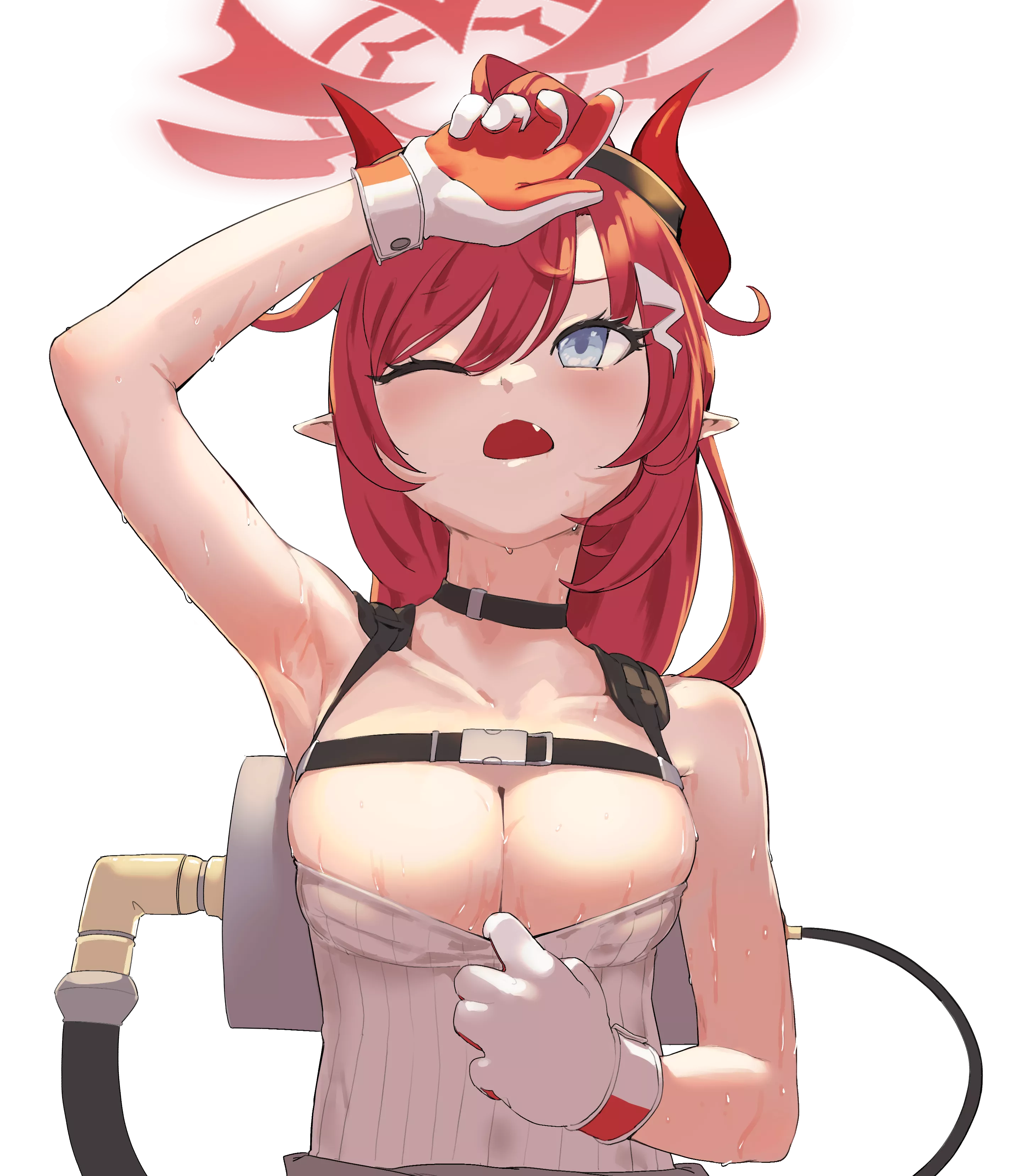 Megu's sweaty Smooth Pits