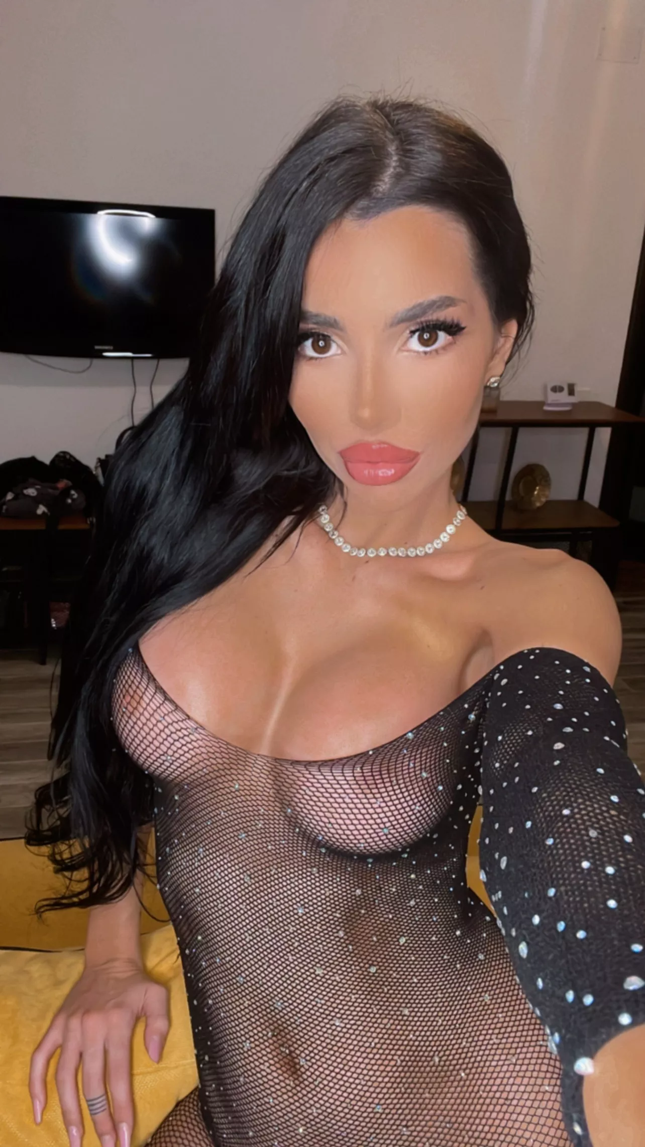 My boobs look so good cover in stones