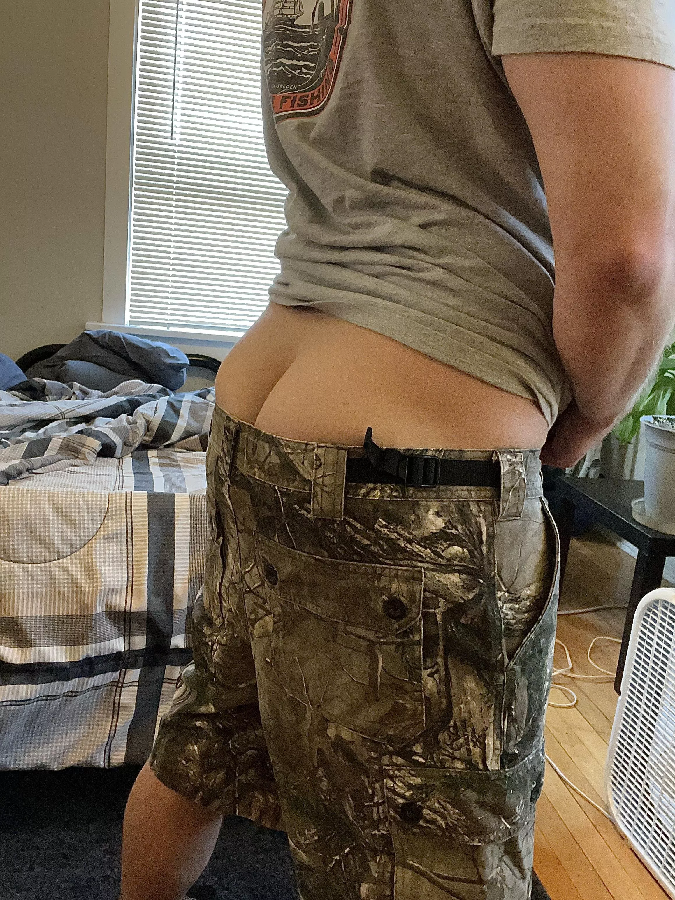 My camo shorts slipped