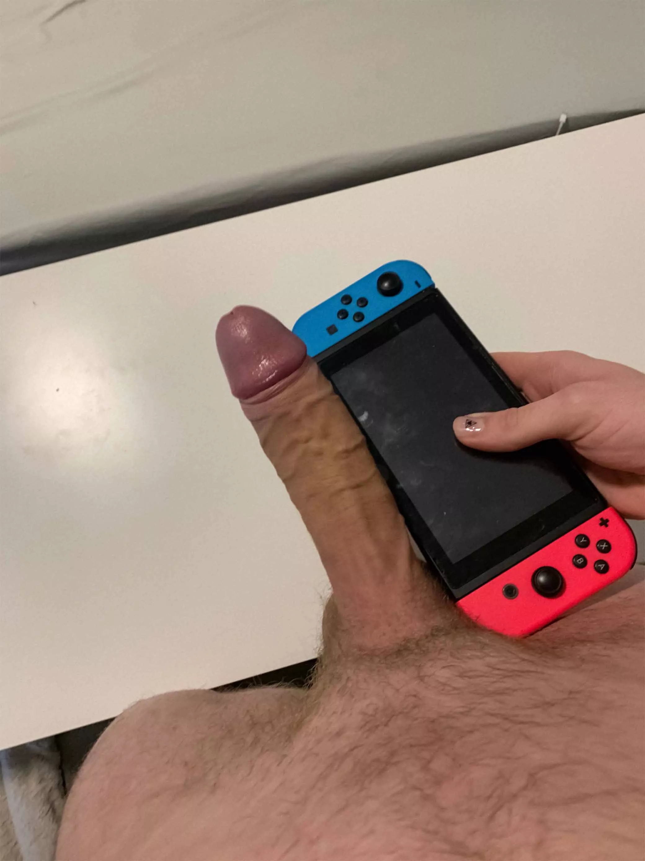 my dick vs a full-size nintendo switch.i wonder if you handle it