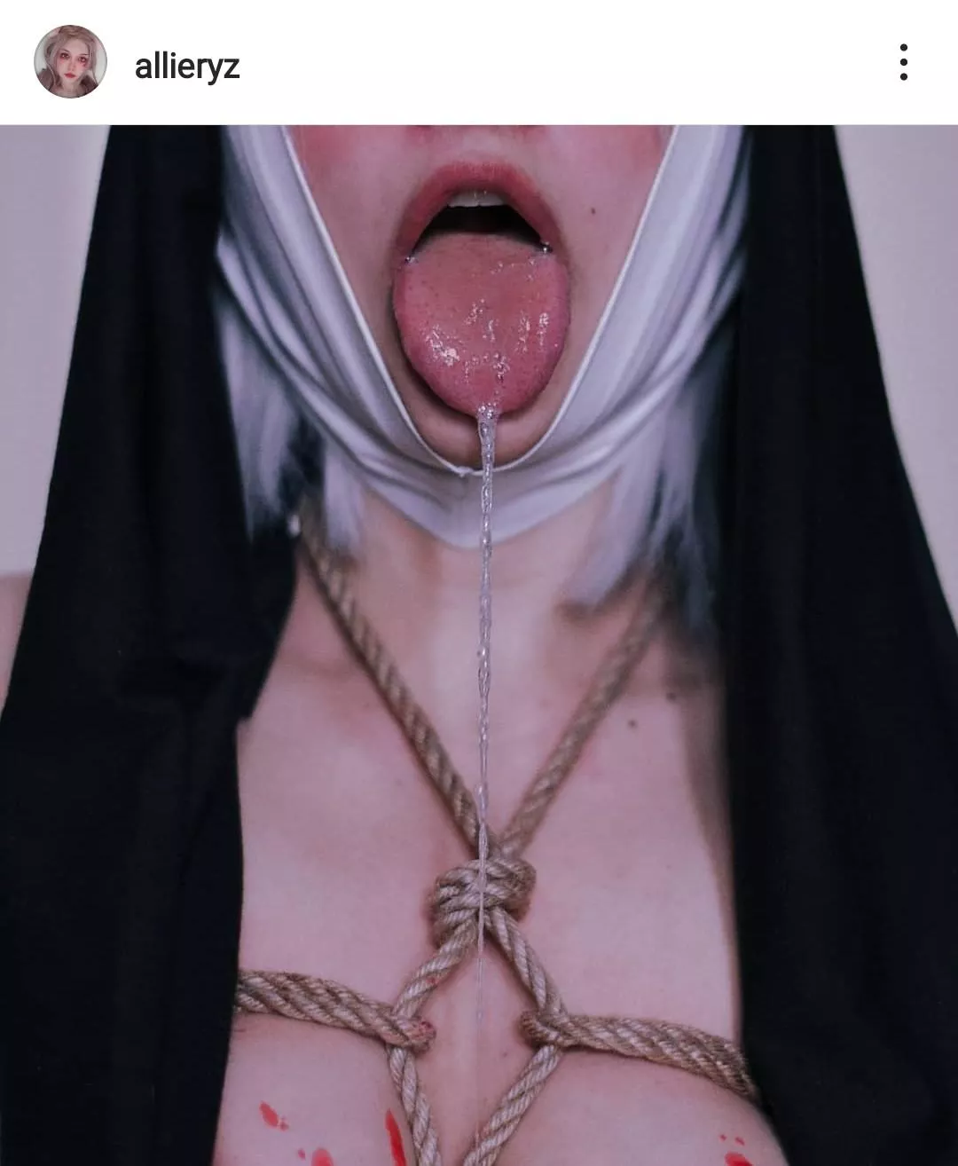 Nun in ropes
