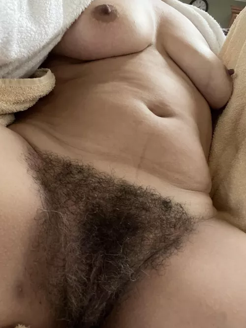 Open my towel and dive right in..