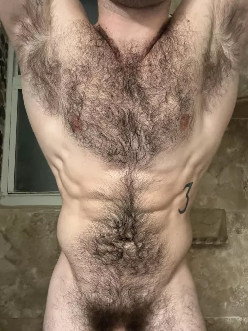 Shower time. Get a sniff before I clean up 🐽