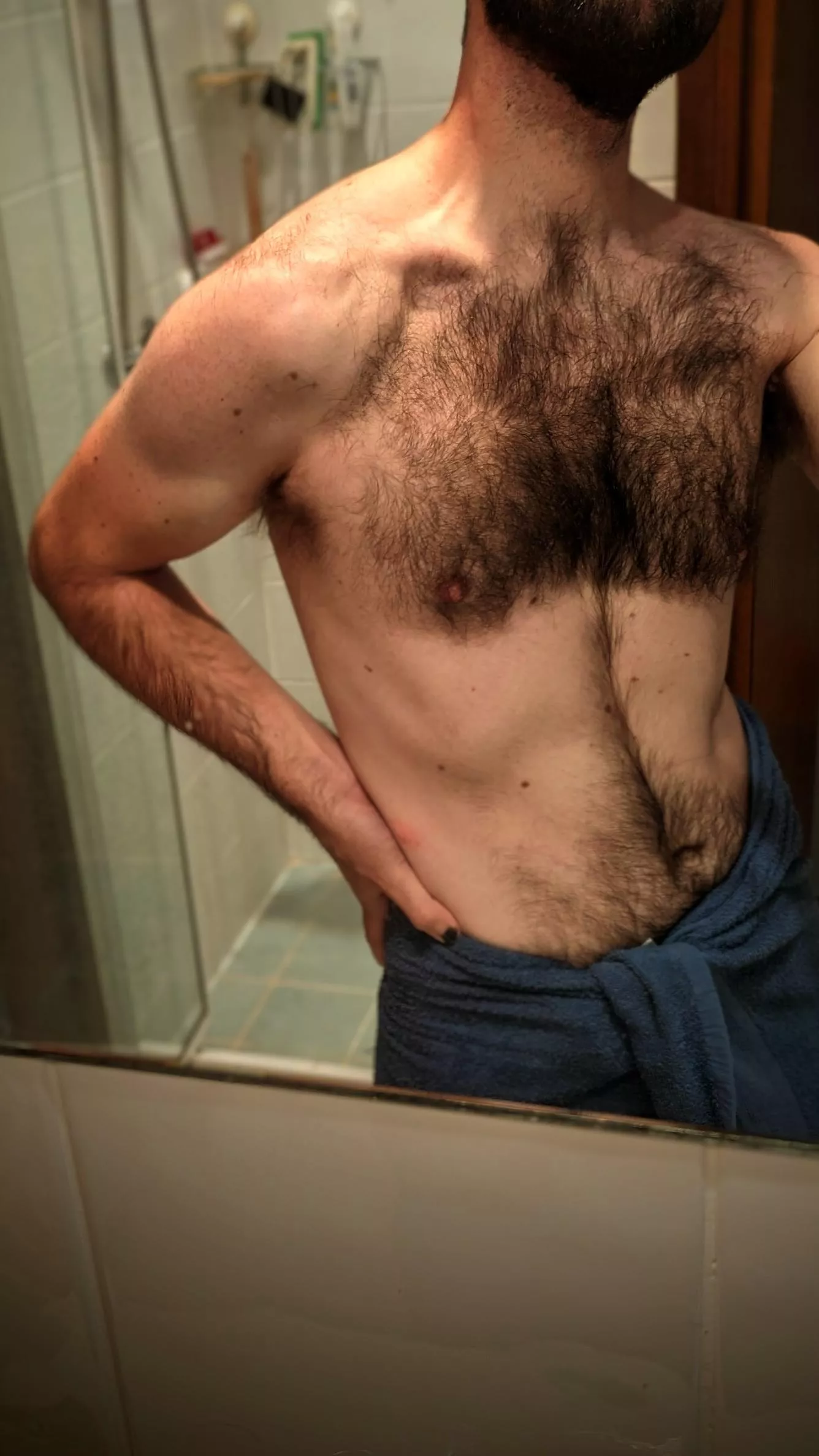 The weather gets colder so the shower gets hotter