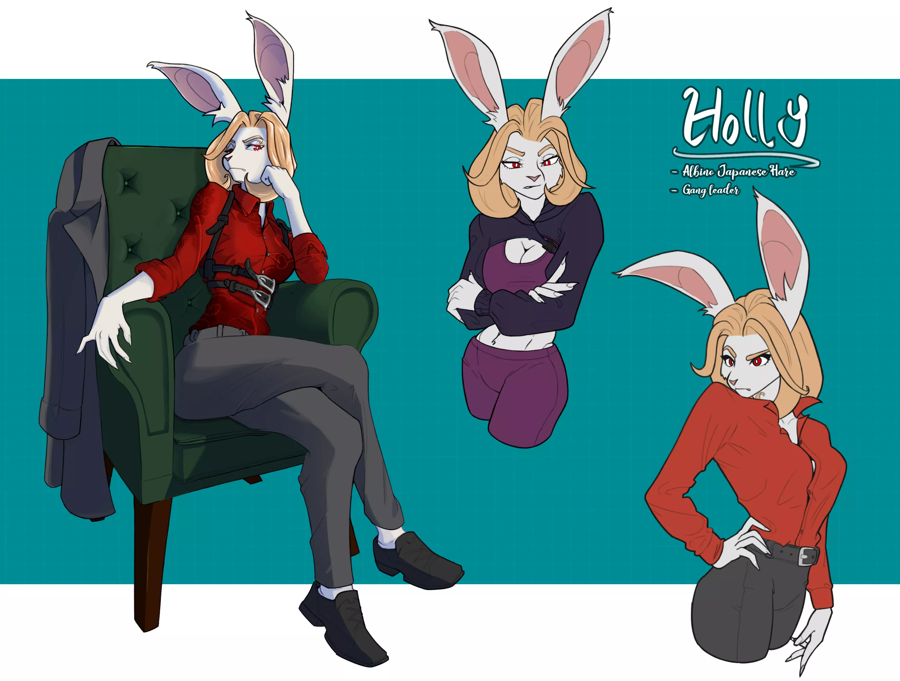 This is Holly! An OC of mine, she's a badass gang leader! (Art by me)