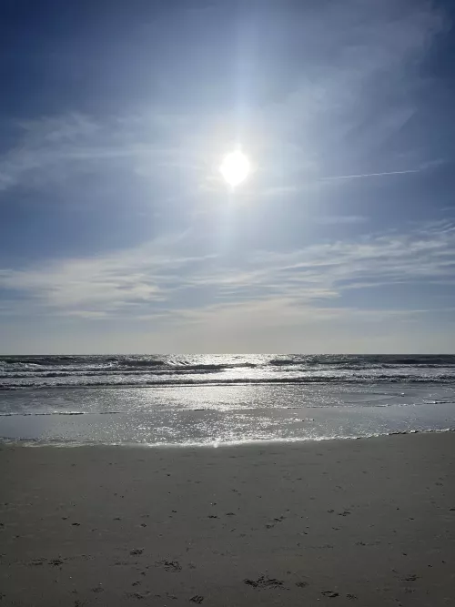 Windy yet beautiful walk this morning. Jax Beach, FL