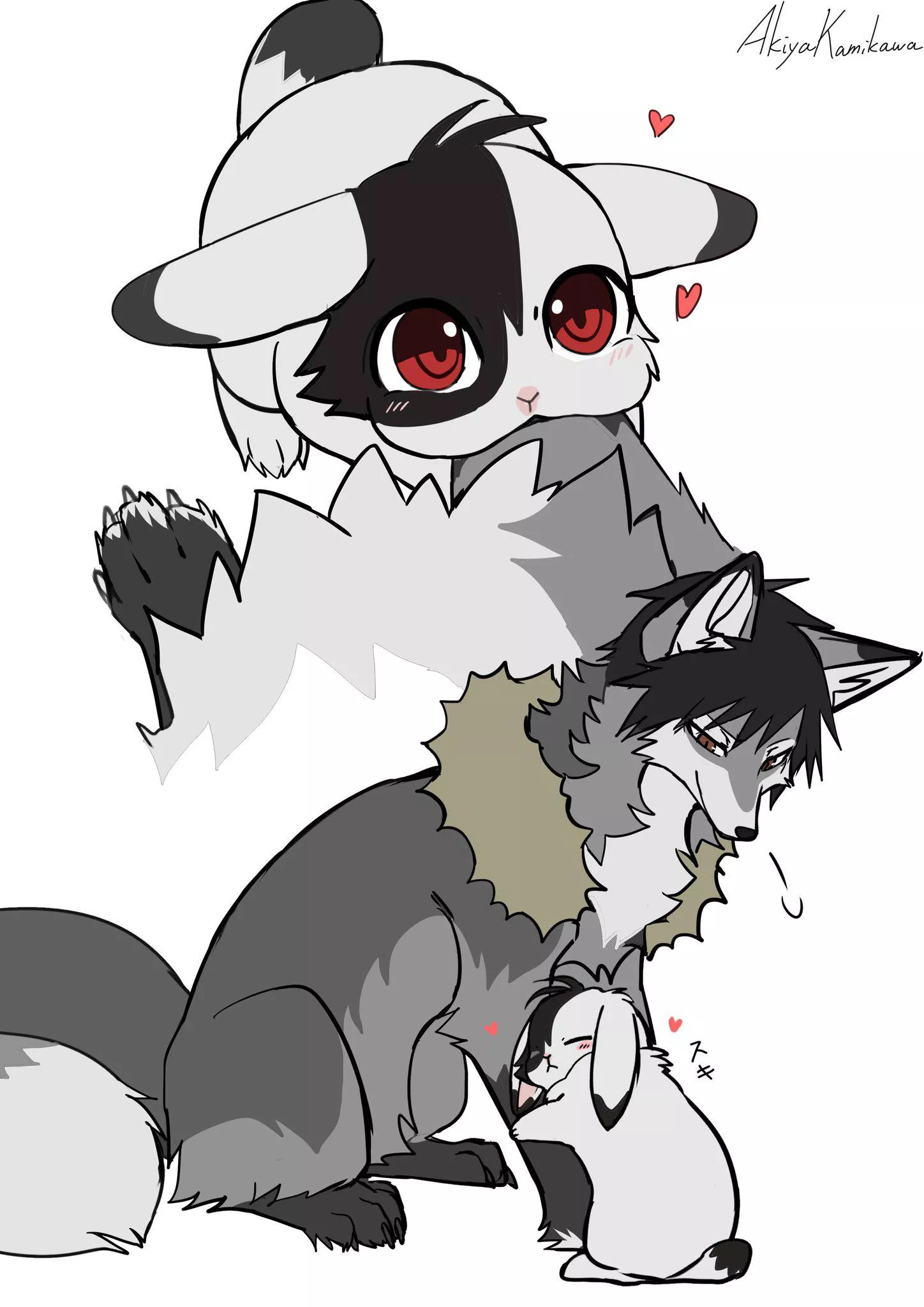 🐰❤️🦊 By me @AkiyakamikawaX on twitter)