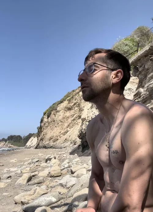 Cum jerk off with dad as we stare into the ocean 🌊
