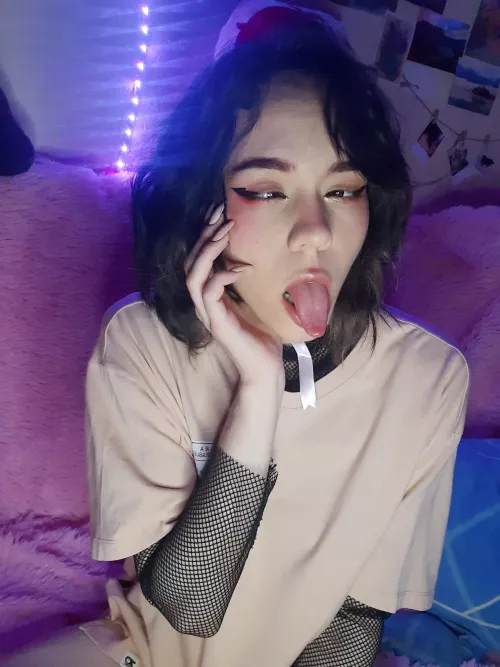 E-girl vibe and ahegao