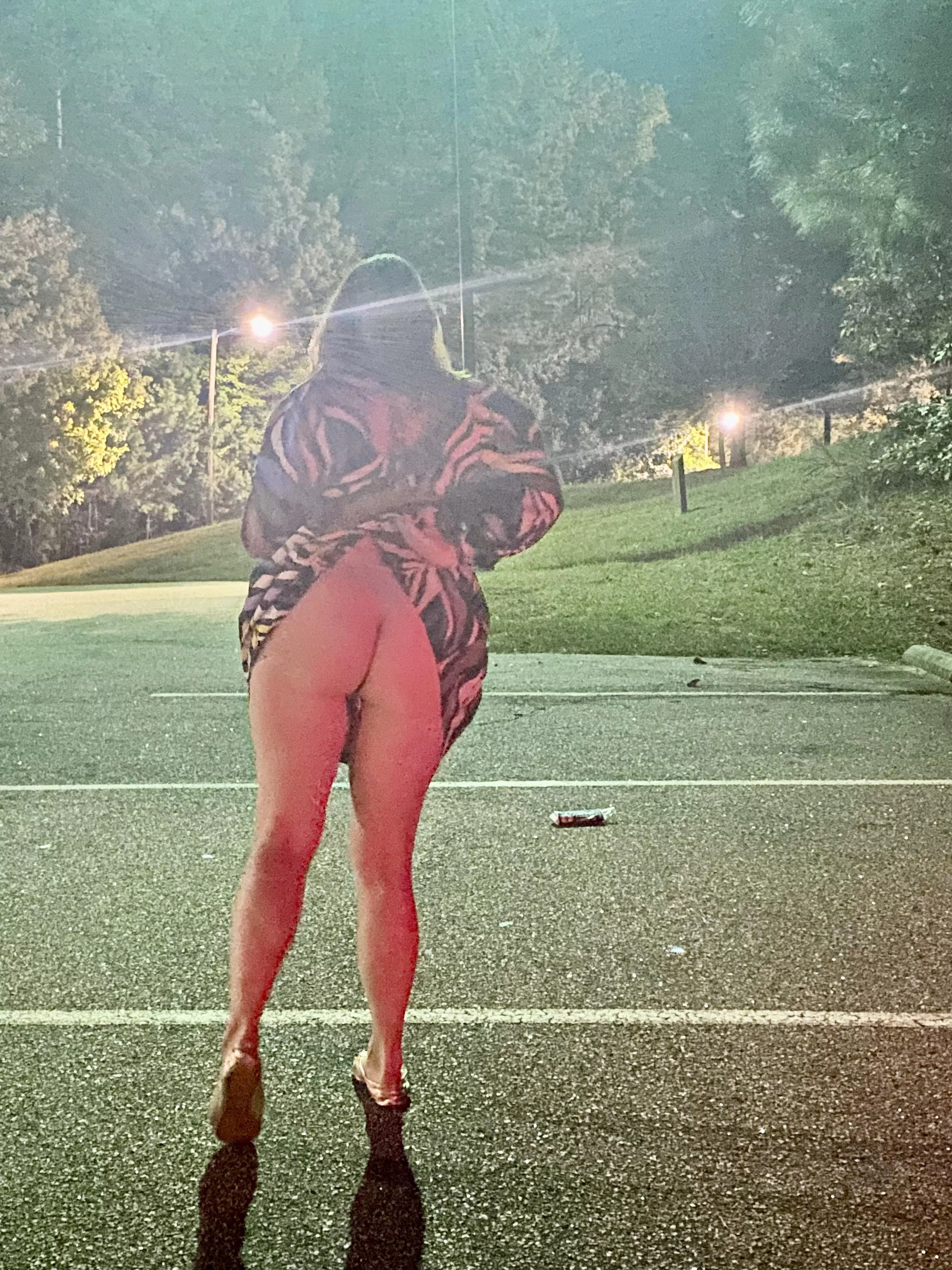 Flashing my ass in the soccer field parking lot after a game.