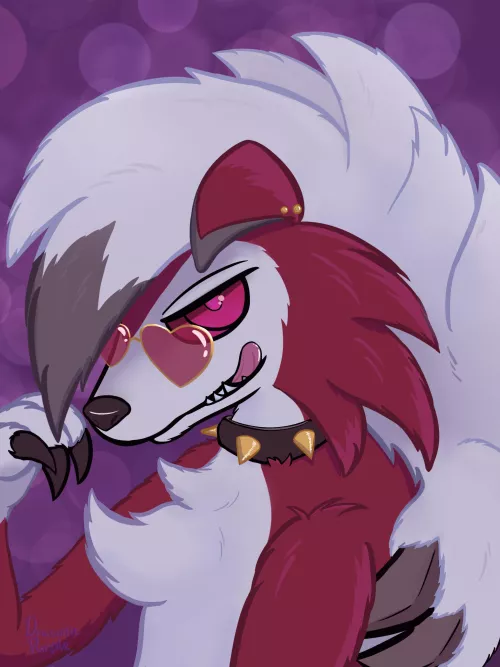 Lycanroc spotted something she likes ❤️ - Art by me @DraconicPurple