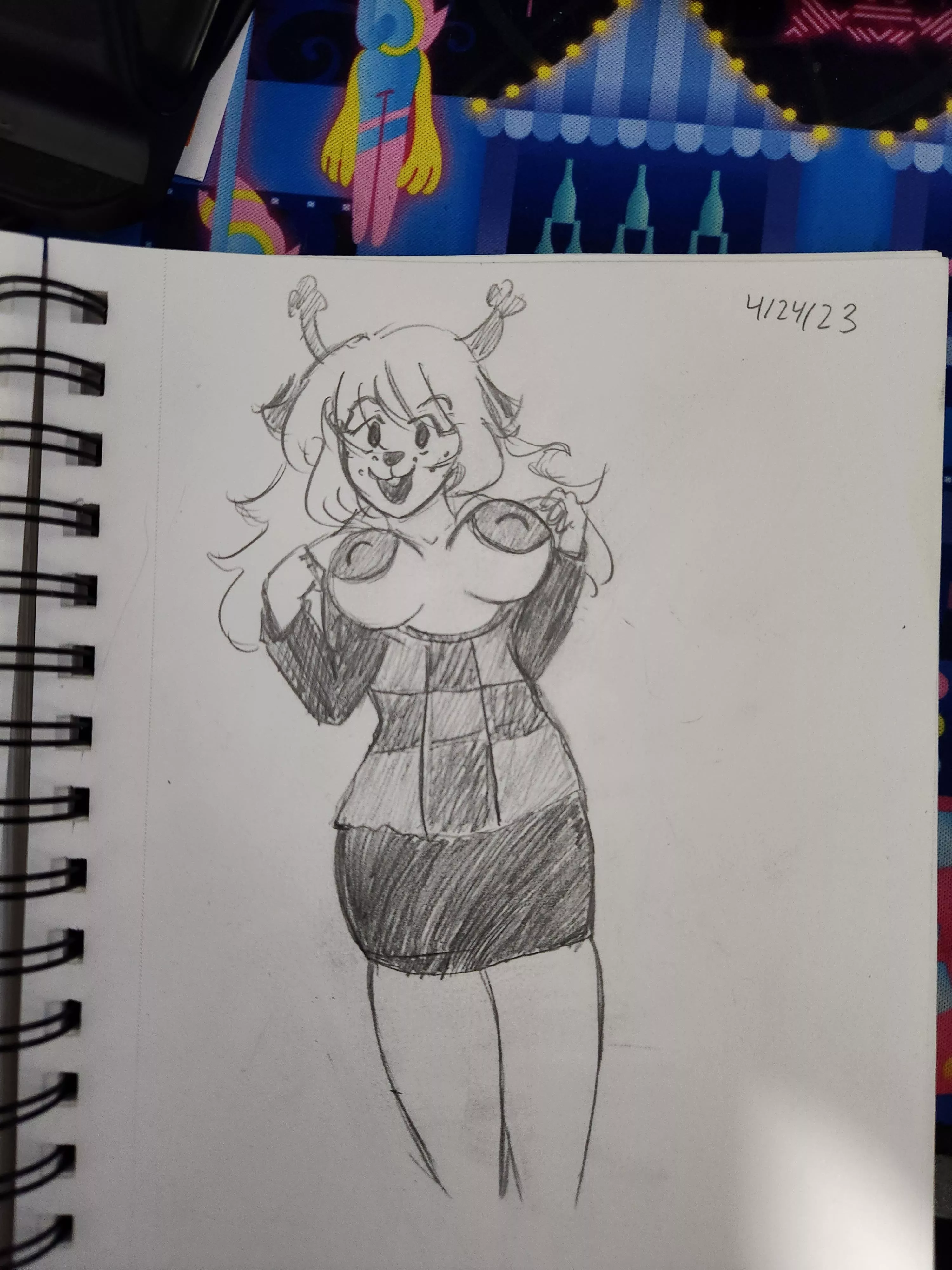 [Noelle] flashing with joy