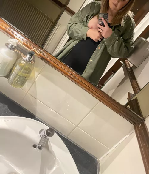 Public bathroom dare too easy 🤫