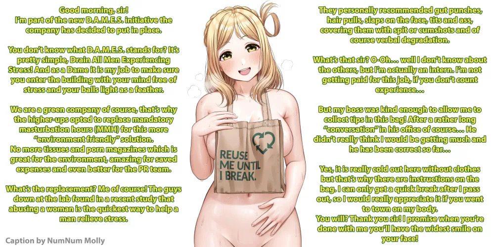 Reuse Until She Breaks! [Rough][Corrupt Company][Unpaid Intern][Free use][Abuse][Willing and Cheerful][Corporate Speech][Artist: Yonsi]