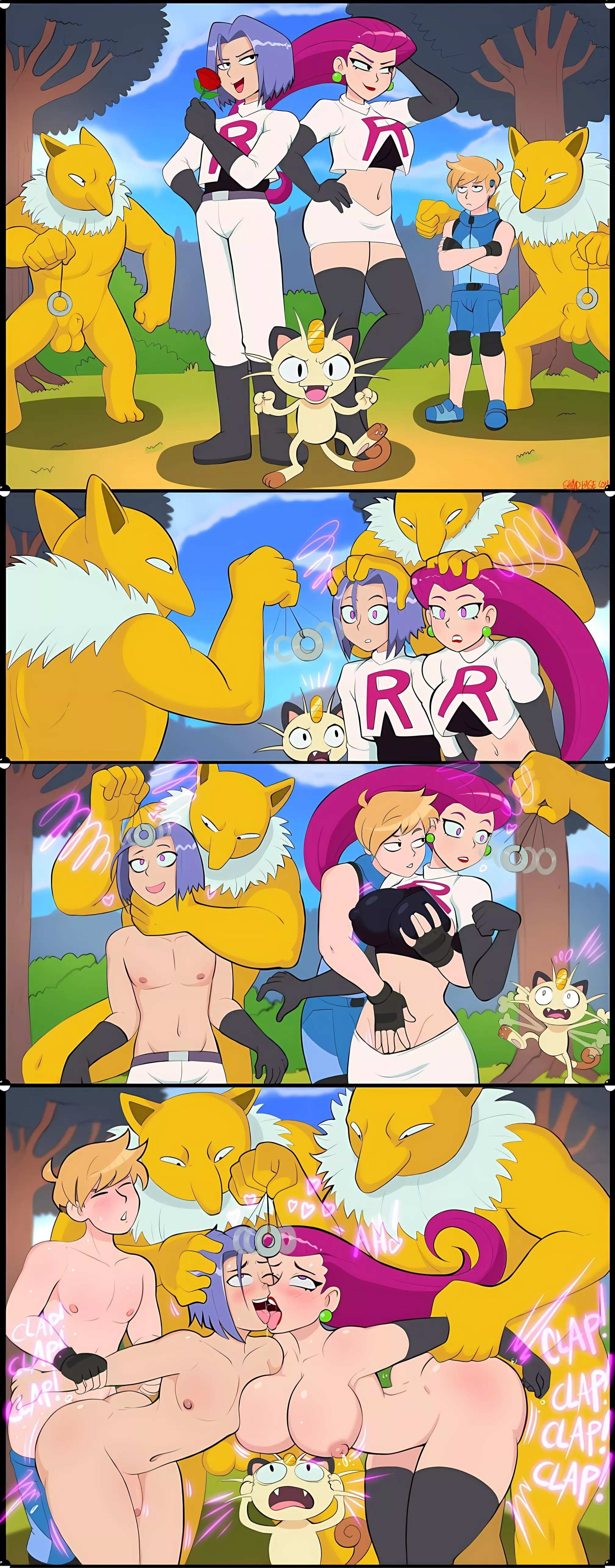 Team Rocket gets hypnotized [twitter.com/Shadbase]