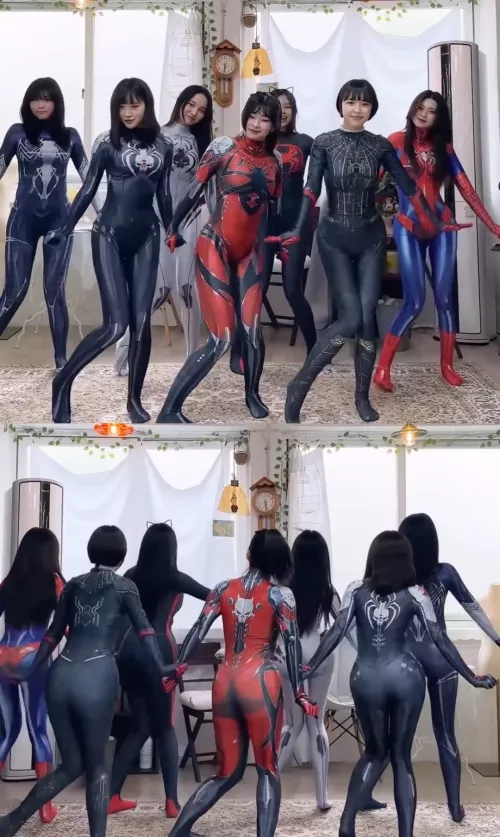there's any video, where is a asian girl in a such a suit/cosplay