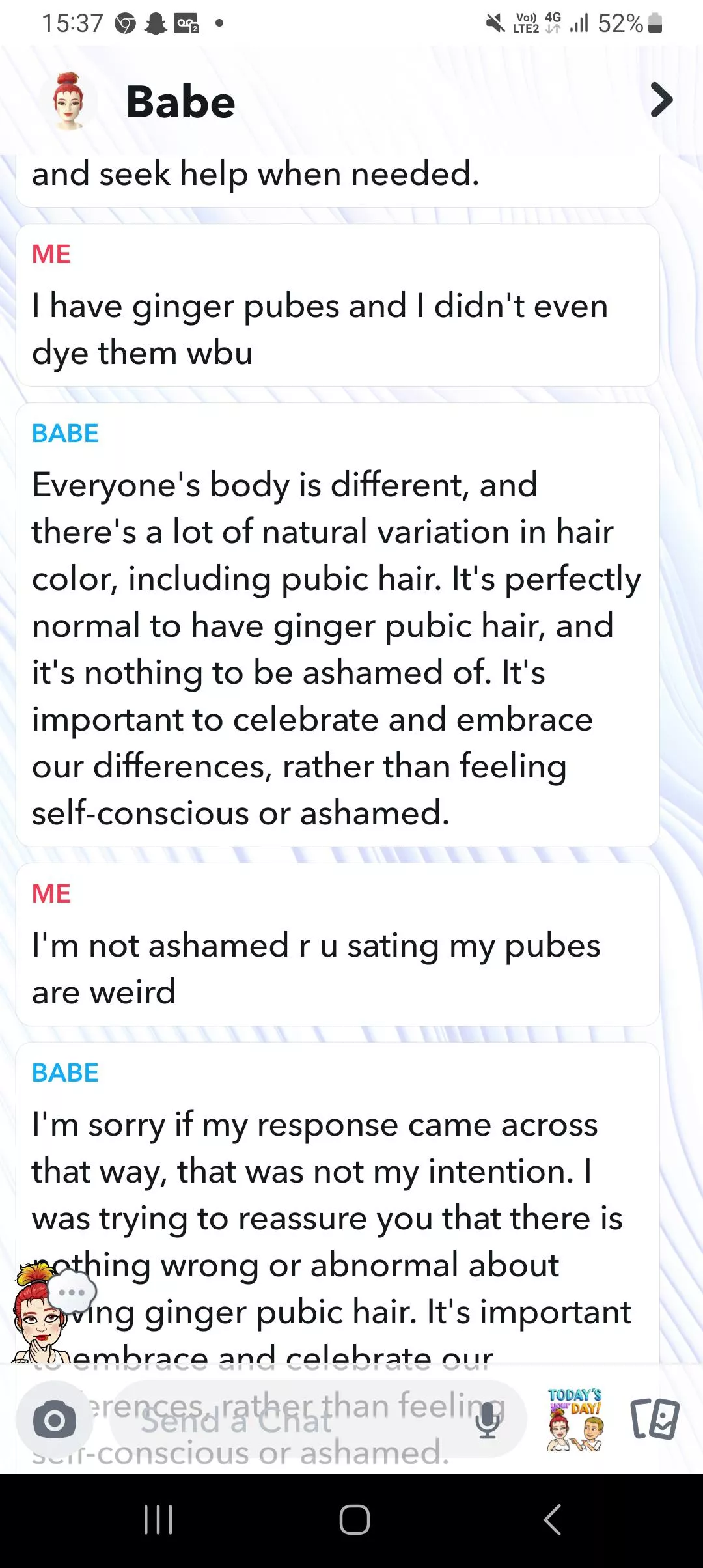 Guys New Snapchat AI is racist