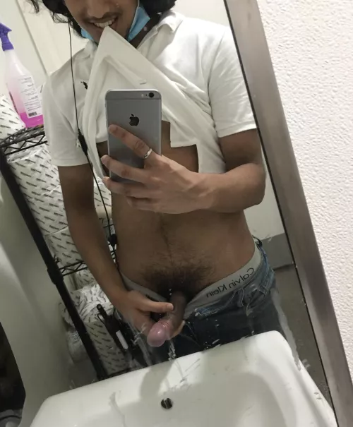 Had to take care of it in the bathroom