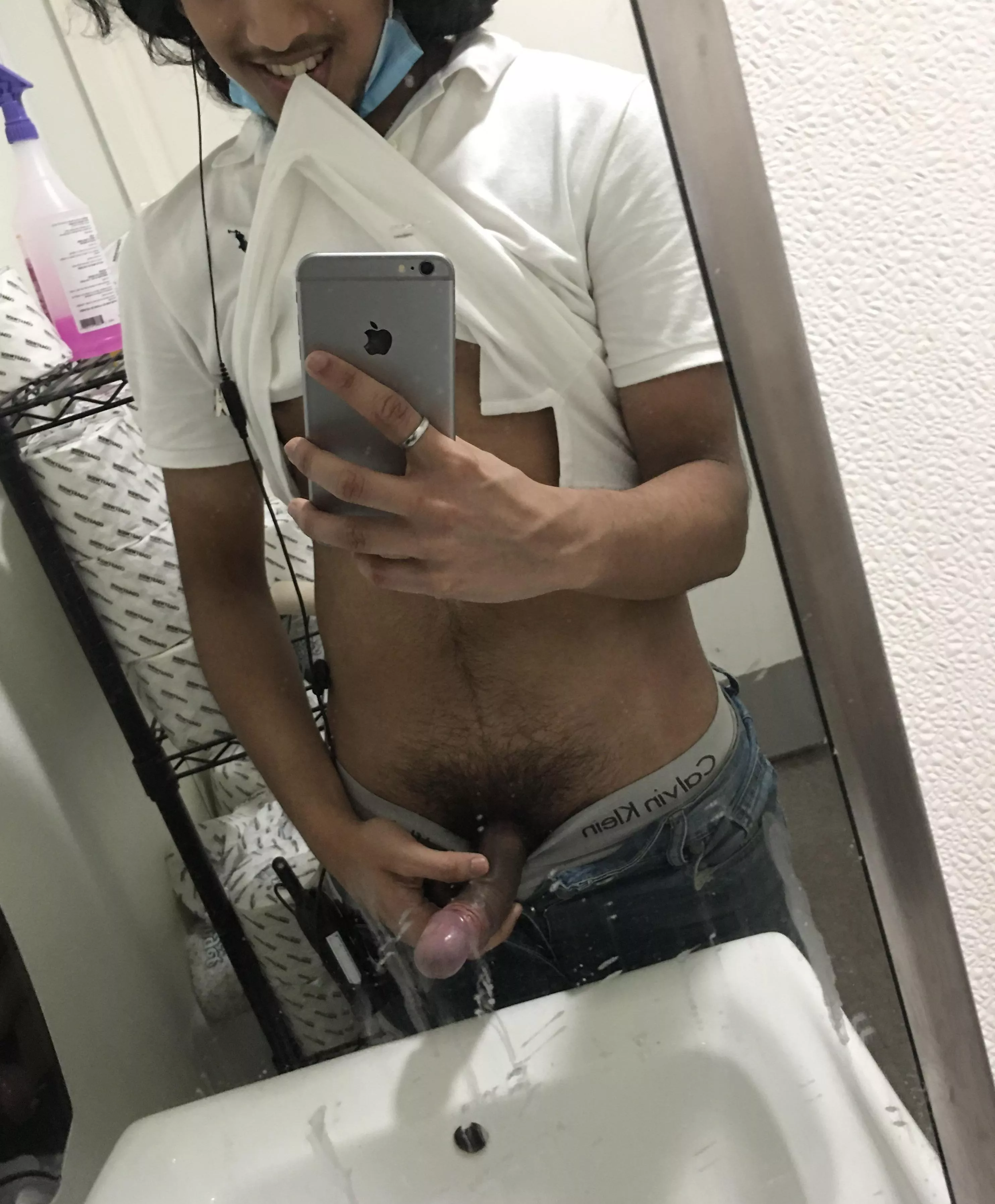 Had to take care of it in the bathroom