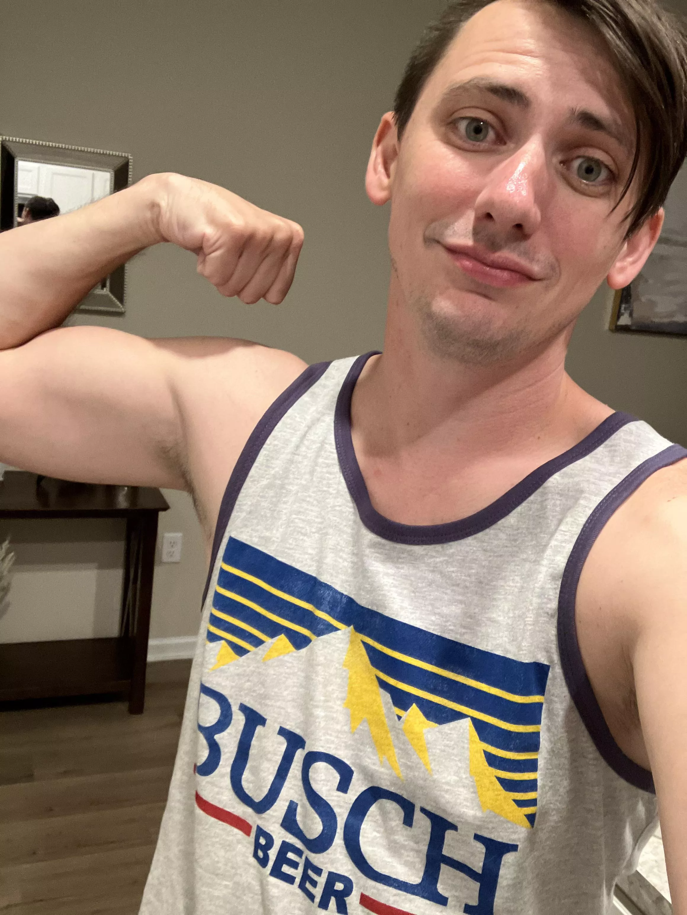 I used to half-ass workout. First week taking it more seriously (hence, the tank top 😆) I used to half-ass workout. First week taking it more seriously (hence, the tank top 😆)