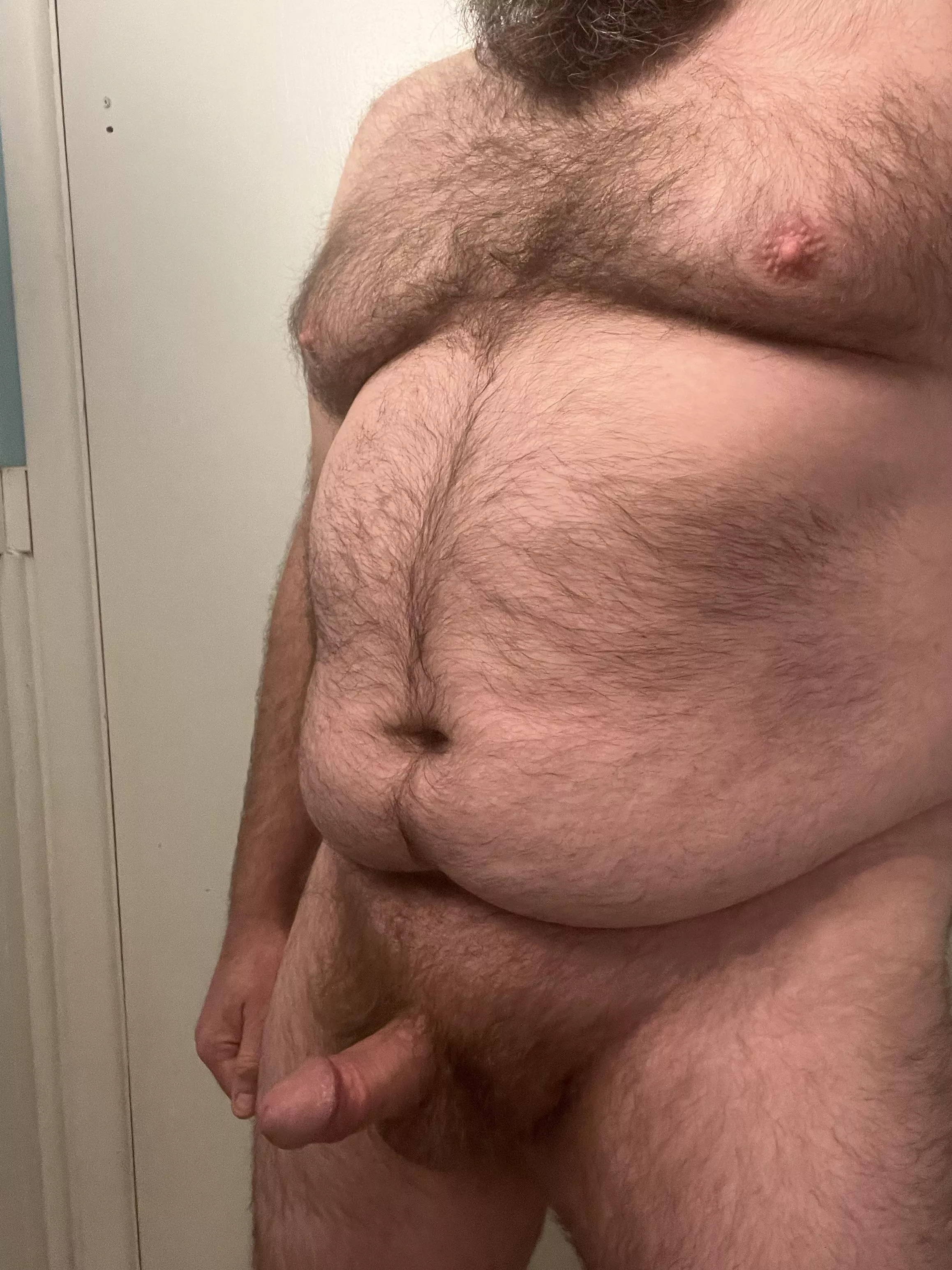Just a hairy guy with a totally average cock