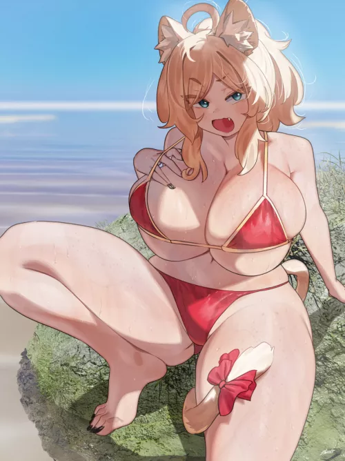 Kitty with massive tiddies