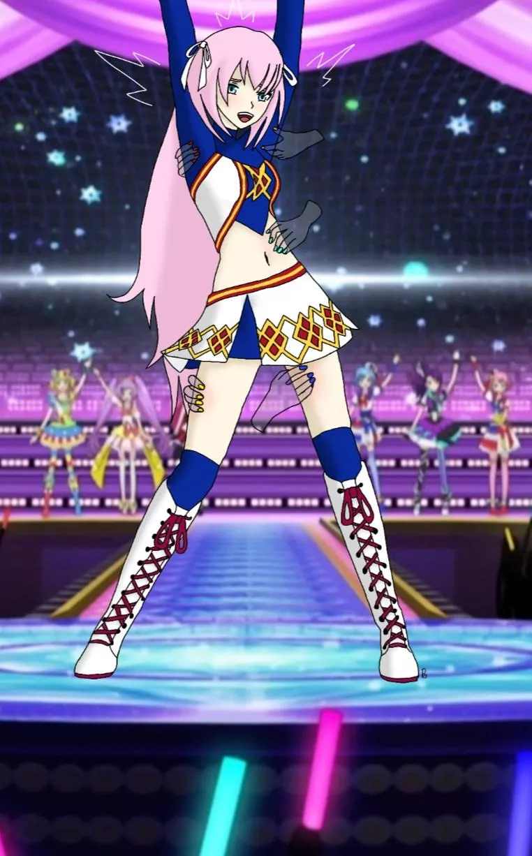 Luka tickled by invisible hands while dancing on stage 💖 ⭐️ Open for Commissions ⭐️