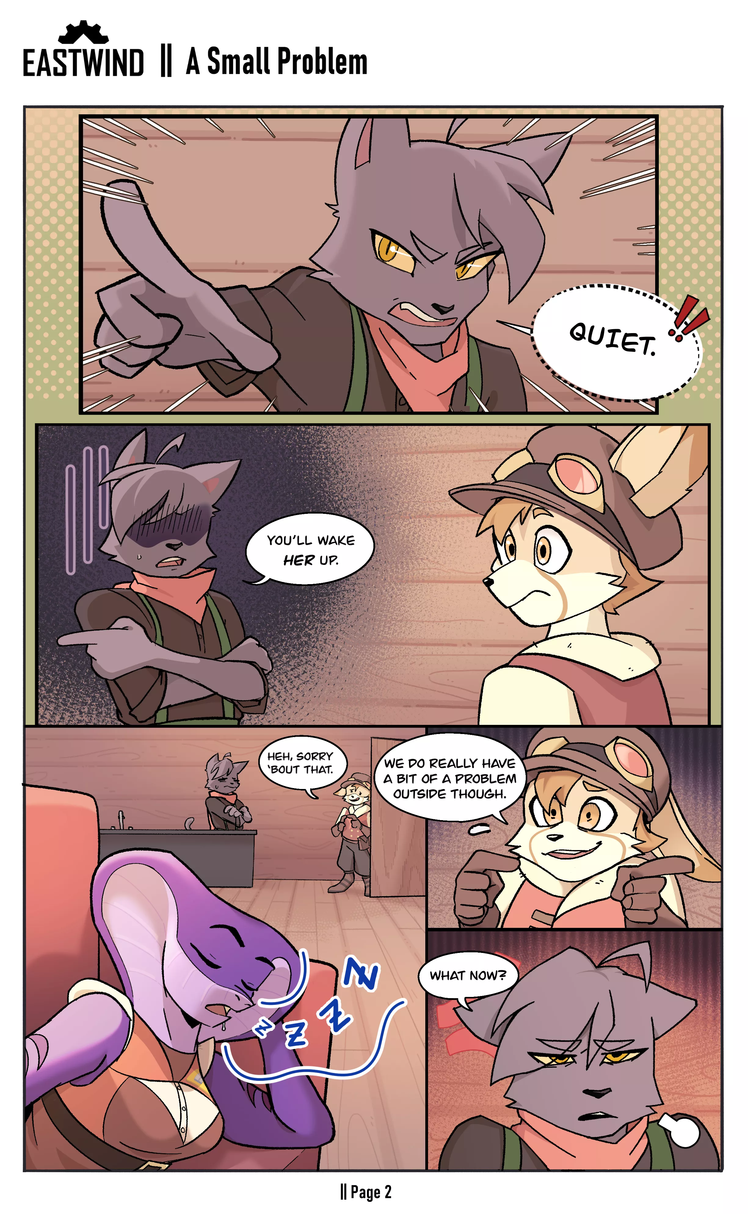 Page 2 of our lil comic about our upcoming 3D furry game!
