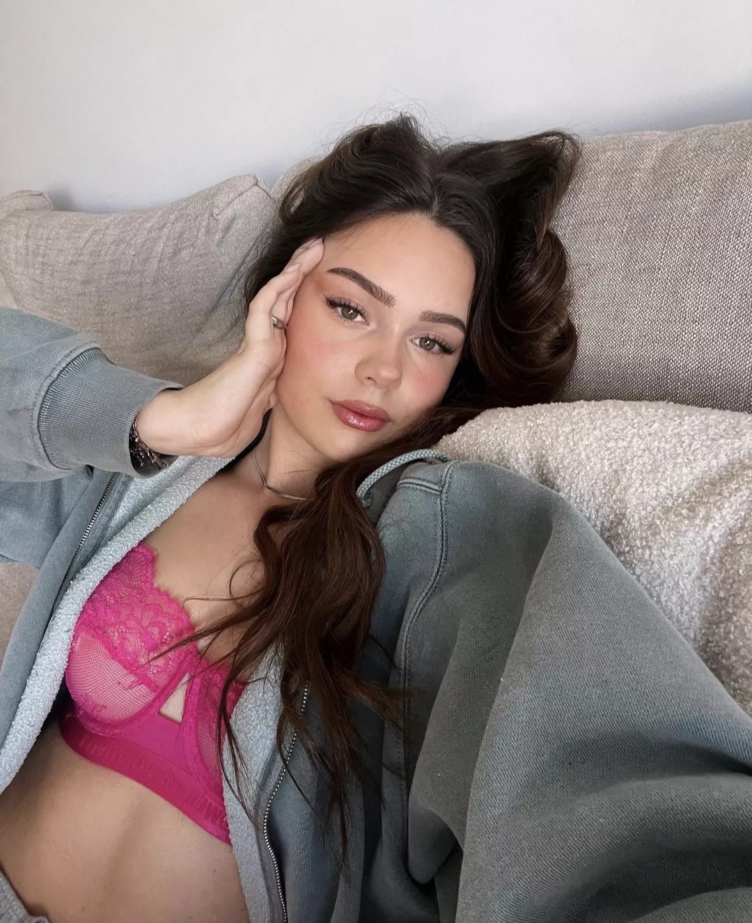 Pink bra