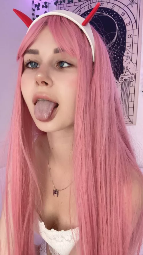 Try to catch my nose with my tongue