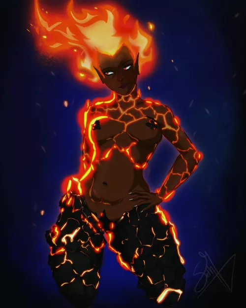 Volcanhoe girl, art by me