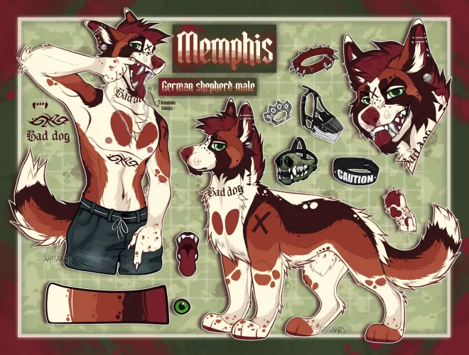 A wild German shepherd appears! What will you do? FIGHT or RUN? (Art by me @arcanid_)