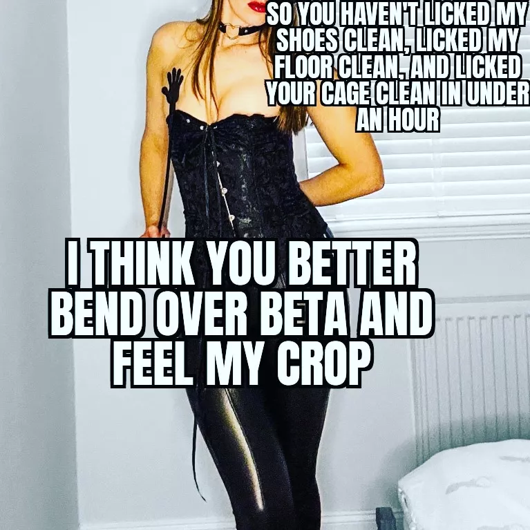 Beta, once again I bend you over my knee for a spanking.