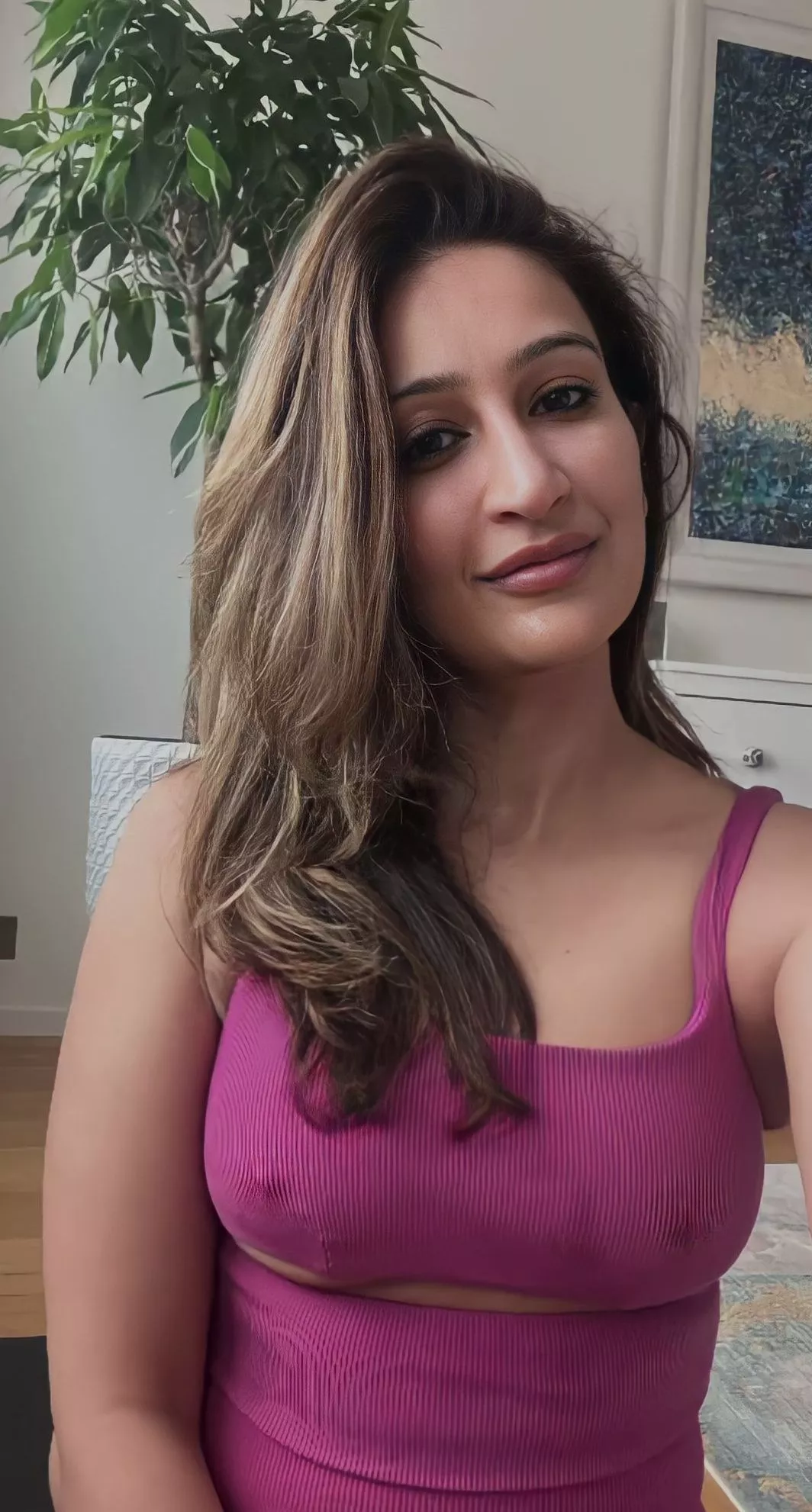 Braless at the gym! Would like to join me when I'm sweaty?