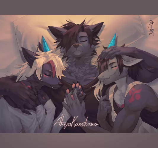 Father and his sons💕💤 (By me @AkyiakamikawaX on twitter)