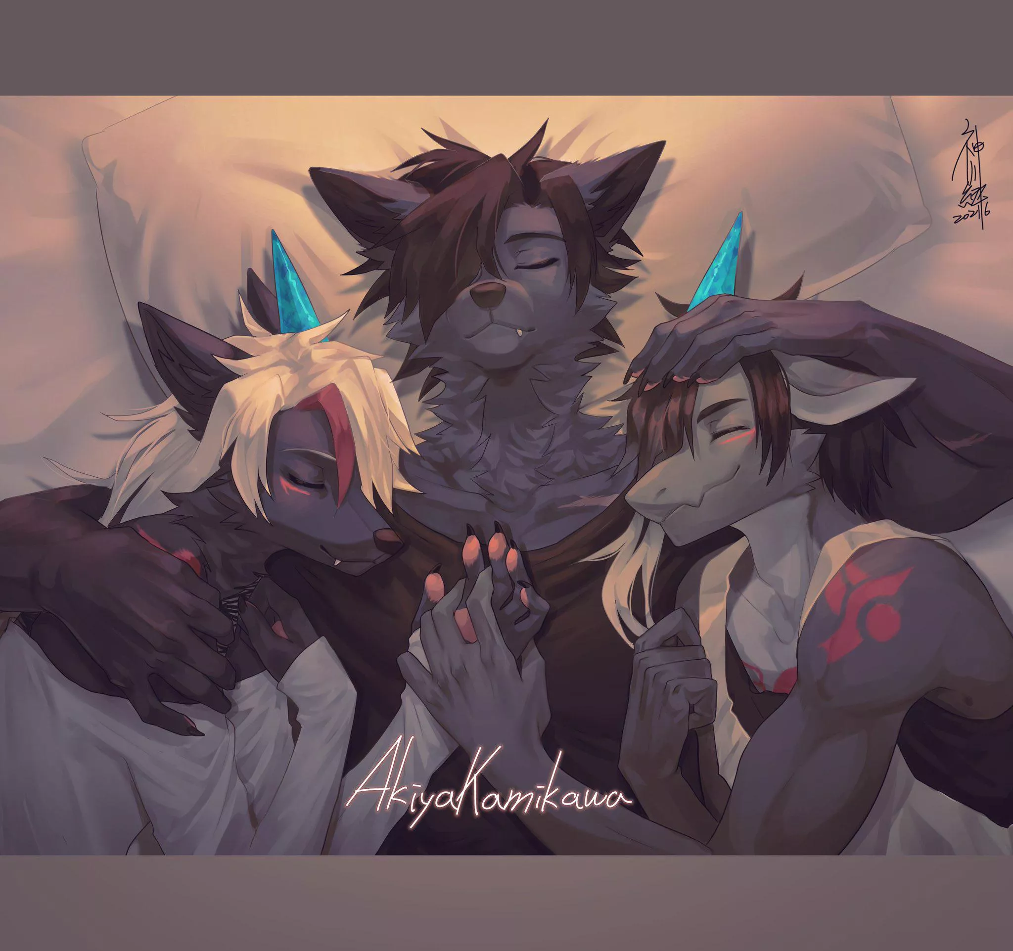 Father and his sons💕💤 (By me @AkyiakamikawaX on twitter)