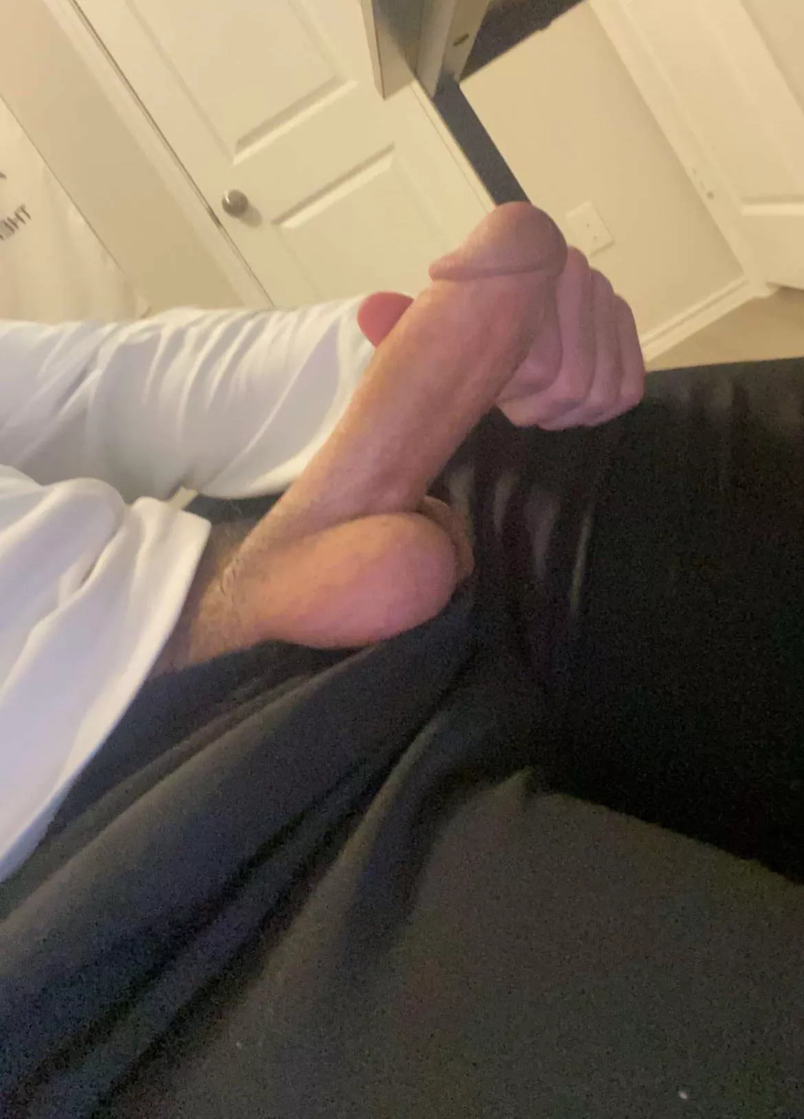 Freshly shaven thick cock and balls