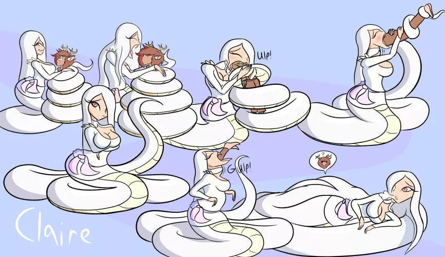 {Image} Claire the lamia, swallows her crushes whole (Art by JackMunchy)